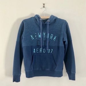 Aeropostale Juniors Navy Blue Sequin Fleece Hoodie